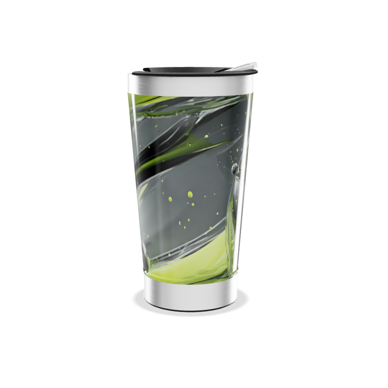 Copo Térmico - Verde e Preto Aço Inox