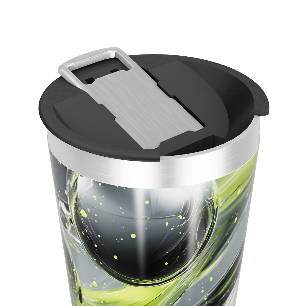 Copo Térmico - Verde e Preto Aço Inox