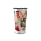 Copo Térmico - Floral Vermelho Inox