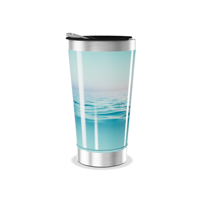 Copo Térmico - Oceano Azul Inox