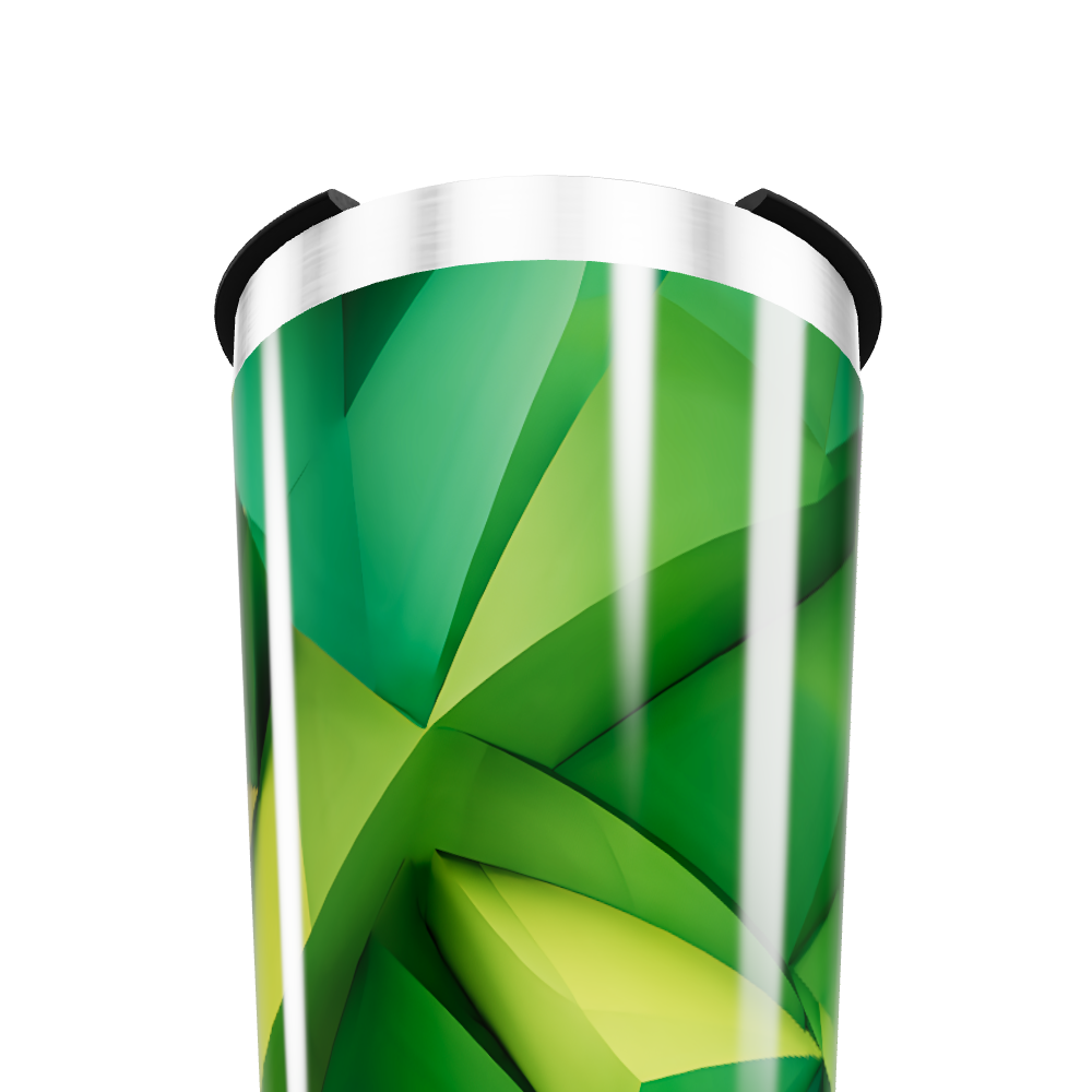 Copo Térmico - Verde Geométrico Aço Inox