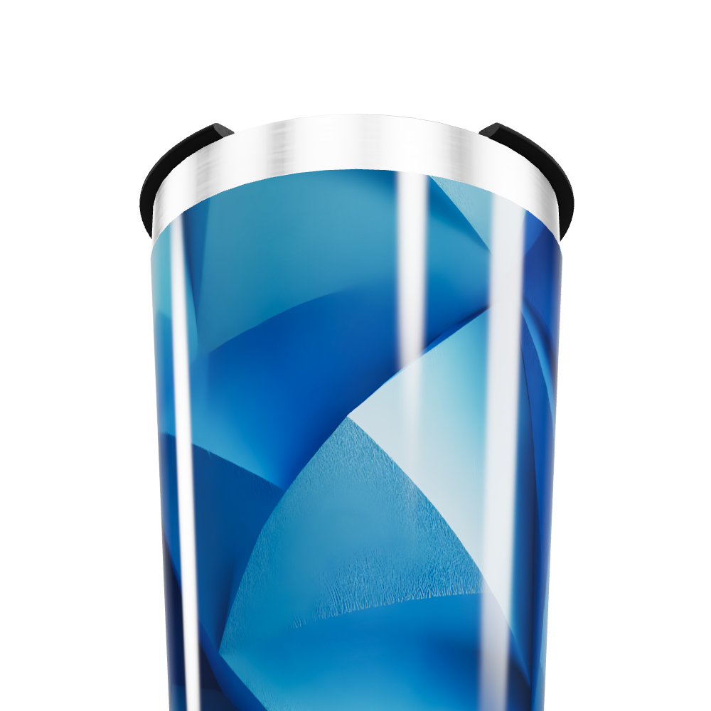 Copo Térmico - Azul Geométrico Aço Inox