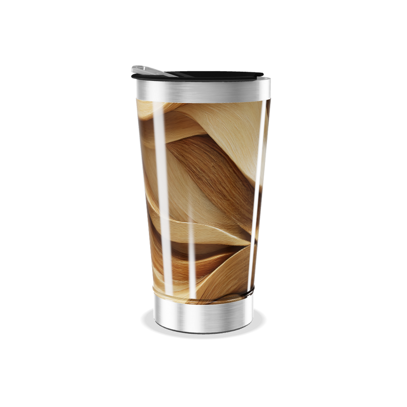Copo Térmico - Estampa Madeira aço inox