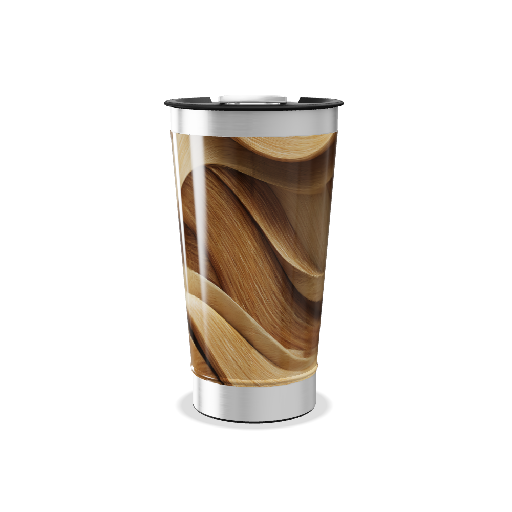 Copo Térmico - Estampa Madeira aço inox