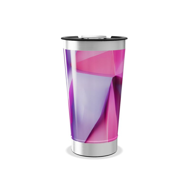 Copo Térmico - Geométrico Rosa e Roxo