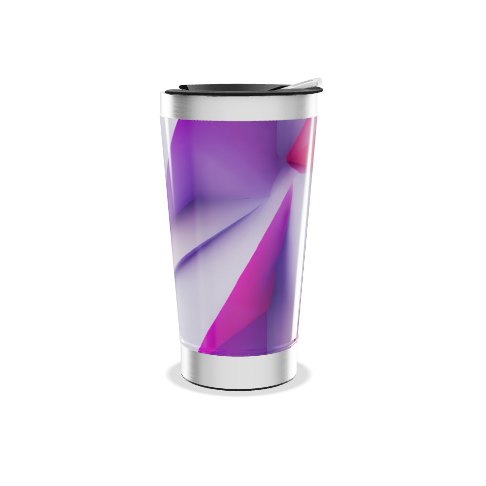 Copo Térmico - Geométrico Rosa e Roxo