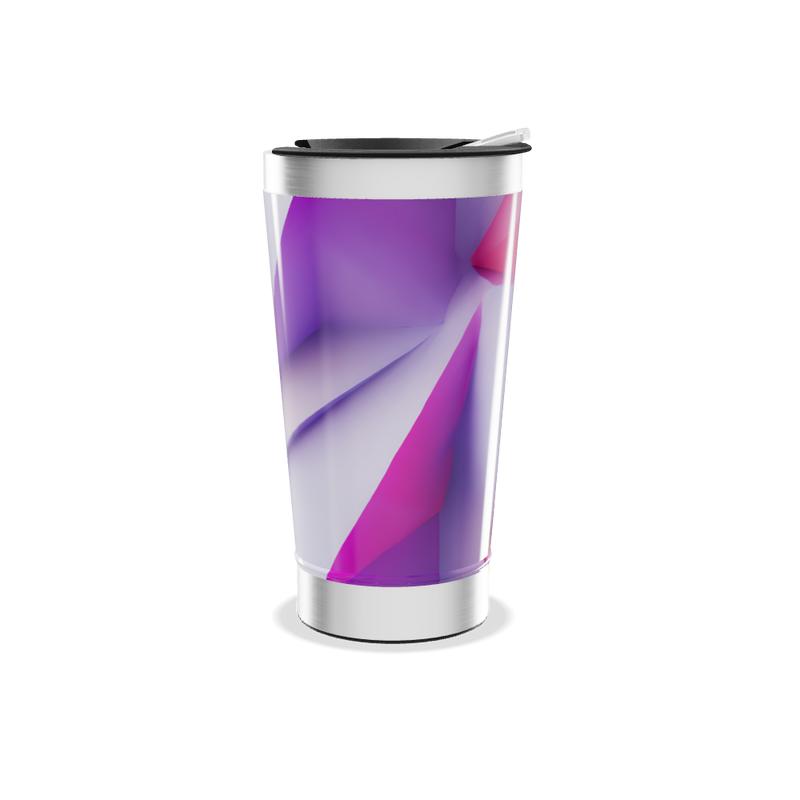 Copo Térmico - Geométrico Rosa e Roxo