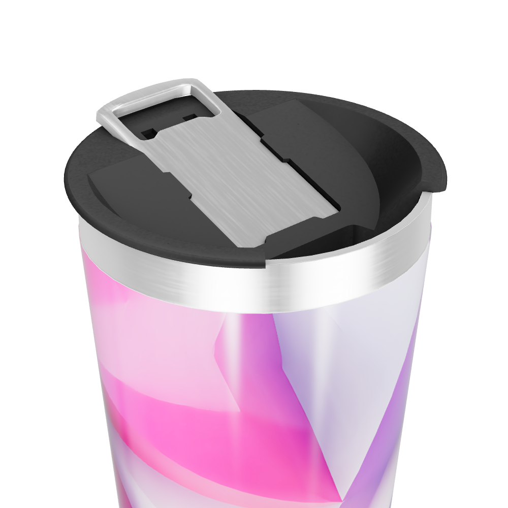 Copo Térmico - Geométrico Rosa e Roxo