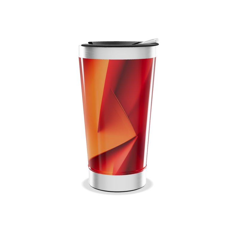 Copo Térmico - Vermelho Geométrico Aço