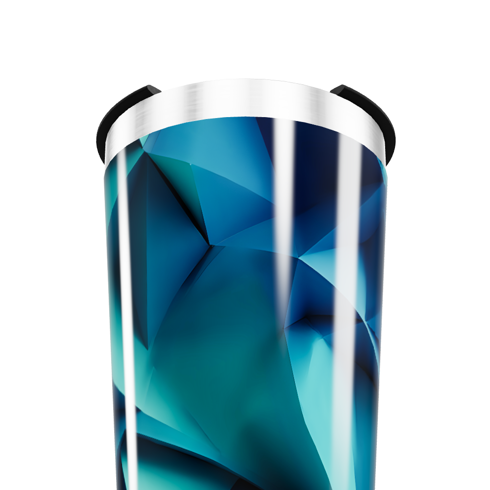 Copo Térmico - Azul Geométrico Aço Inox