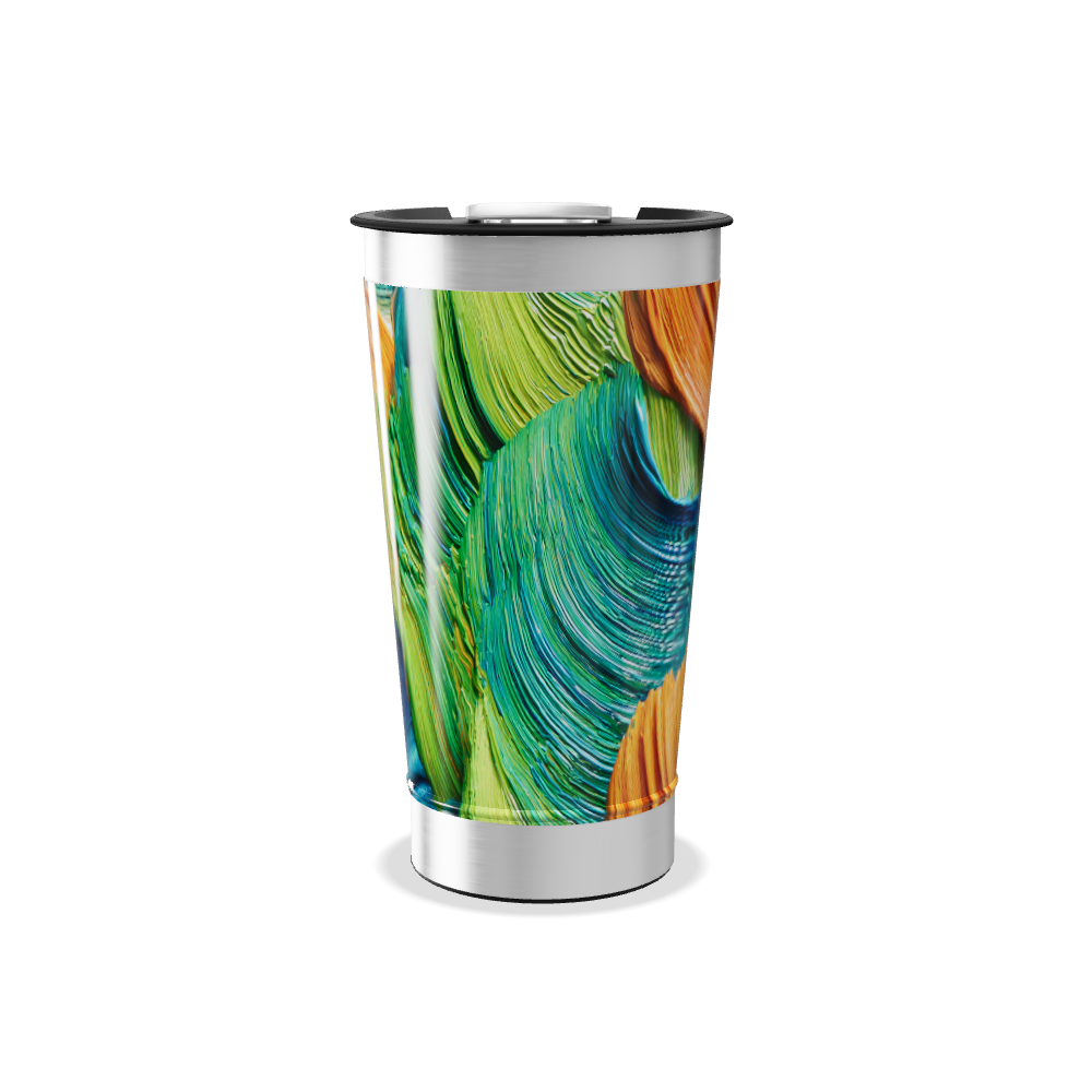 Copo Térmico - Estampa Colorida Abstrata