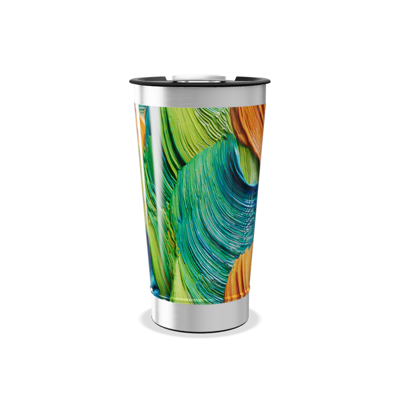 Copo Térmico - Estampa Colorida Abstrata