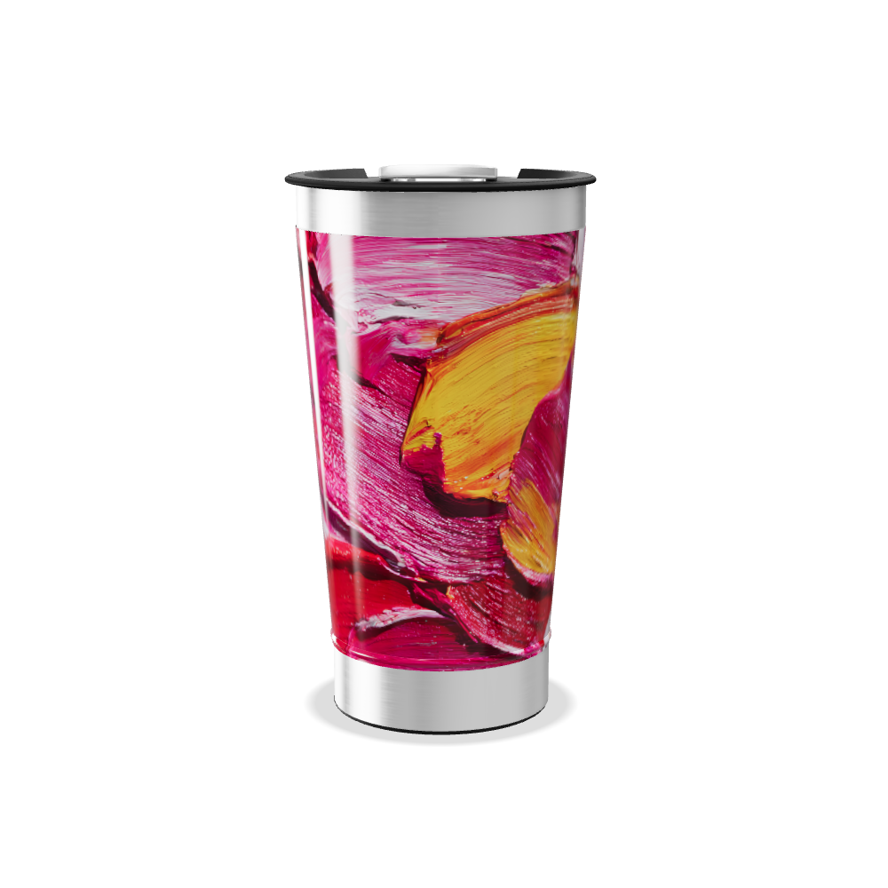 Copo Térmico - Abstrato Vermelho Inox