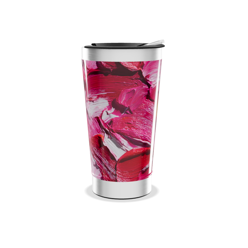 Copo Térmico - Abstrato Vermelho Inox