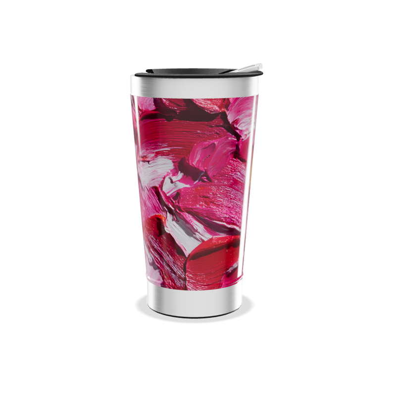 Copo Térmico - Abstrato Vermelho Inox