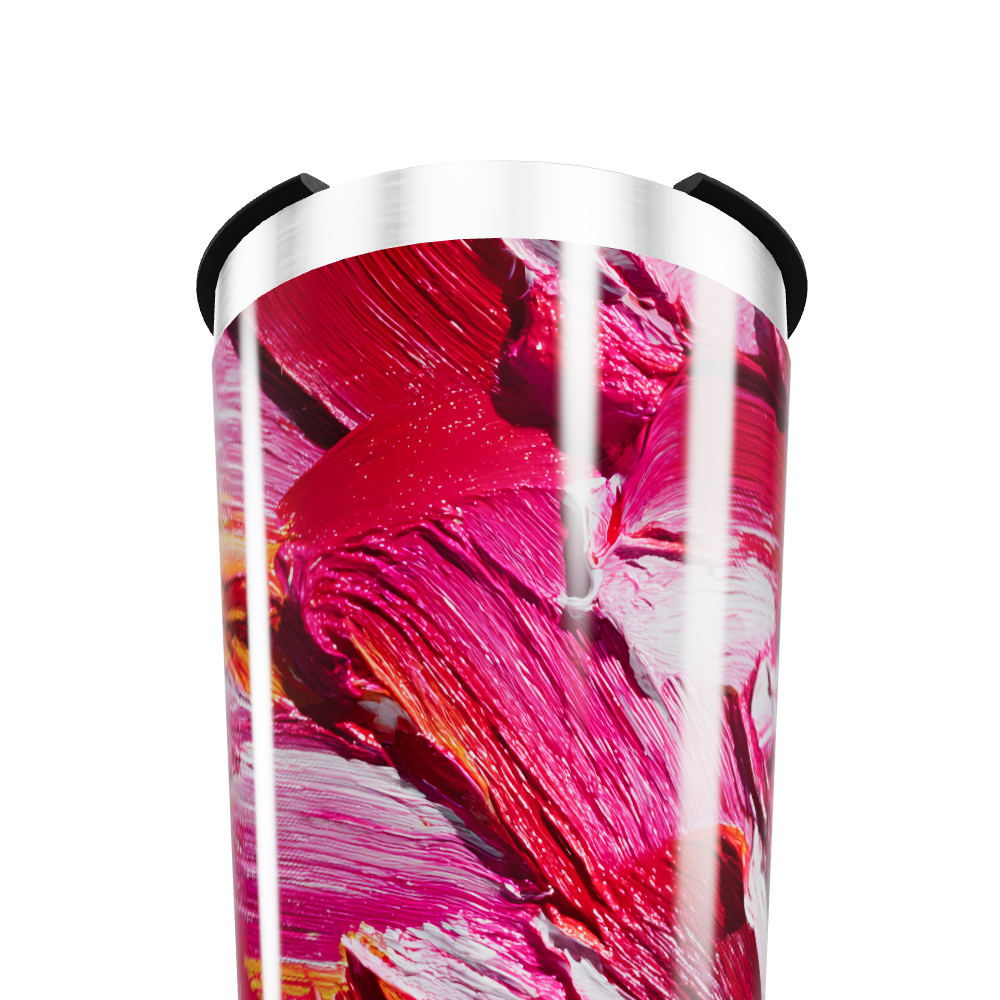 Copo Térmico - Abstrato Vermelho Inox