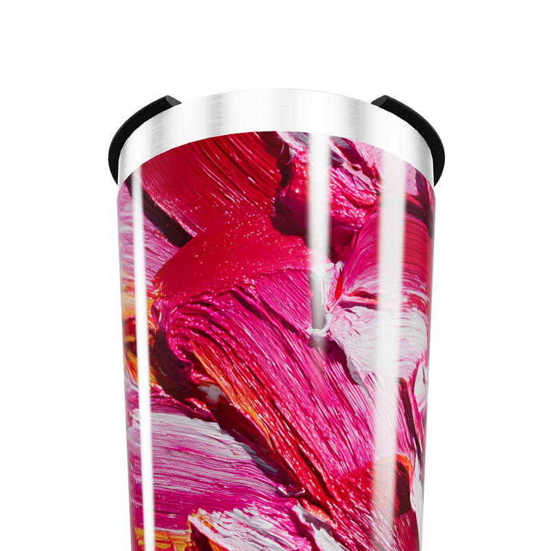 Copo Térmico - Abstrato Vermelho Inox