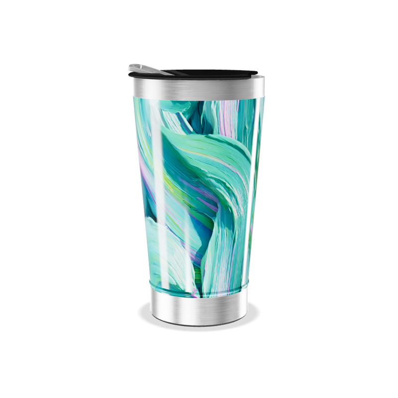 Copo Térmico - Estampa Pinceladas Coloridas