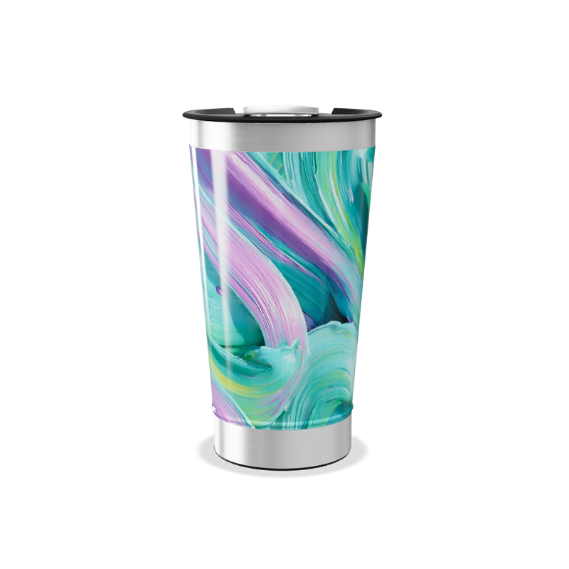 Copo Térmico - Estampa Pinceladas Coloridas