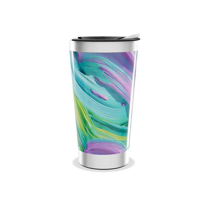 Copo Térmico - Estampa Pinceladas Coloridas