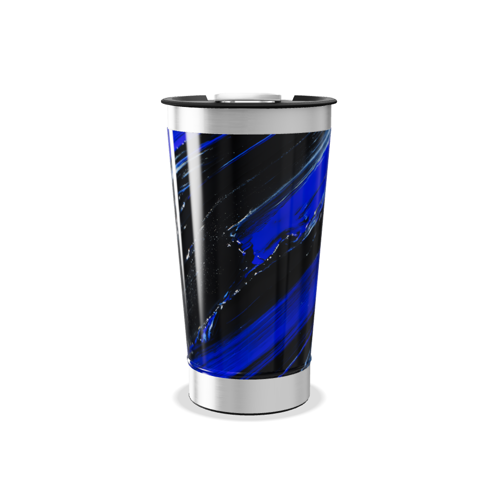 Copo Térmico - Azul e Preto Marmorizado