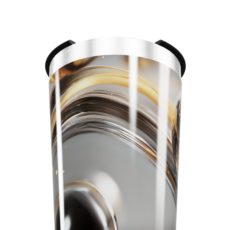 Copo Térmico - Design abstrato aço inox