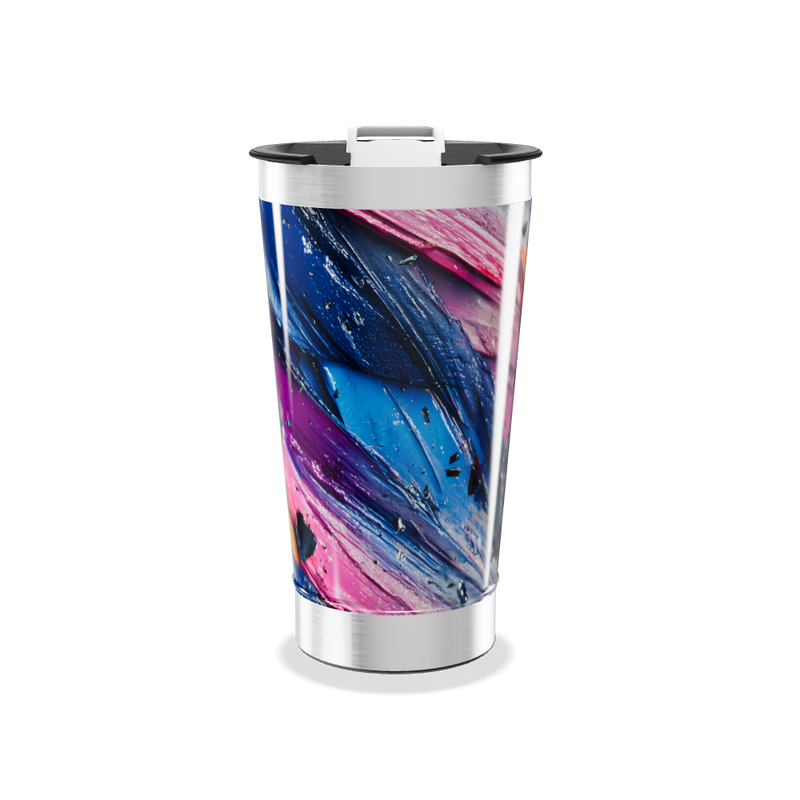 Copo Térmico - Estampa Abstrata Colorida