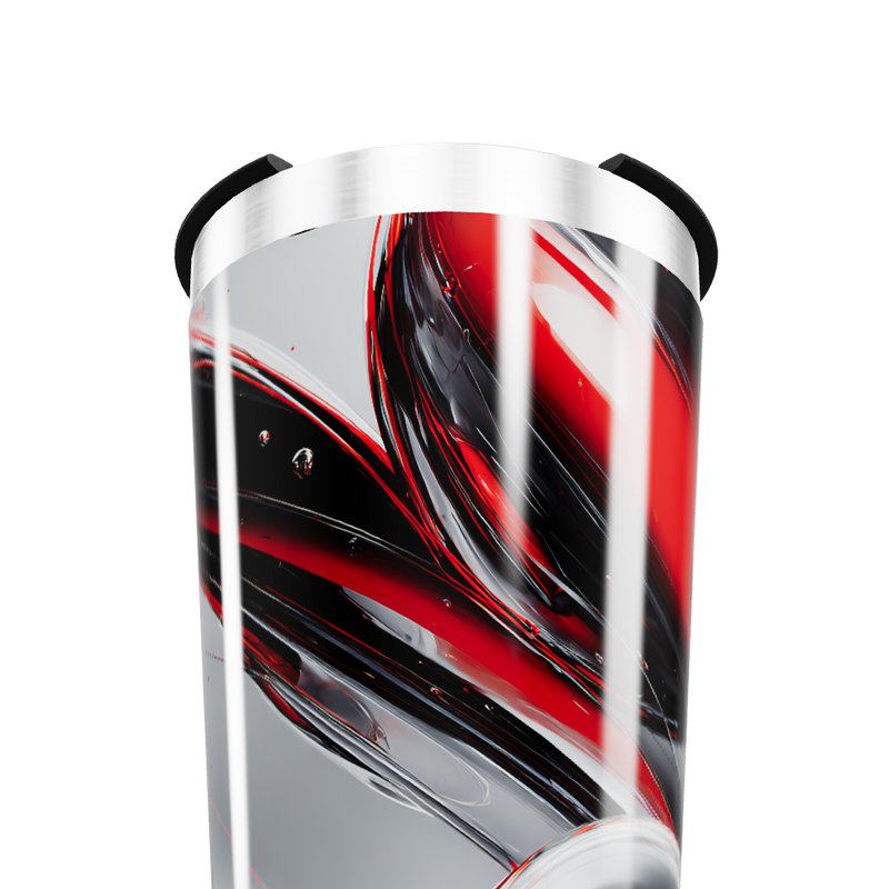 Copo Térmico - Abstrato Vermelho e Preto