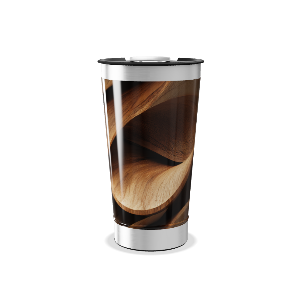 Copo Térmico - Estampa Madeira Aço Inox