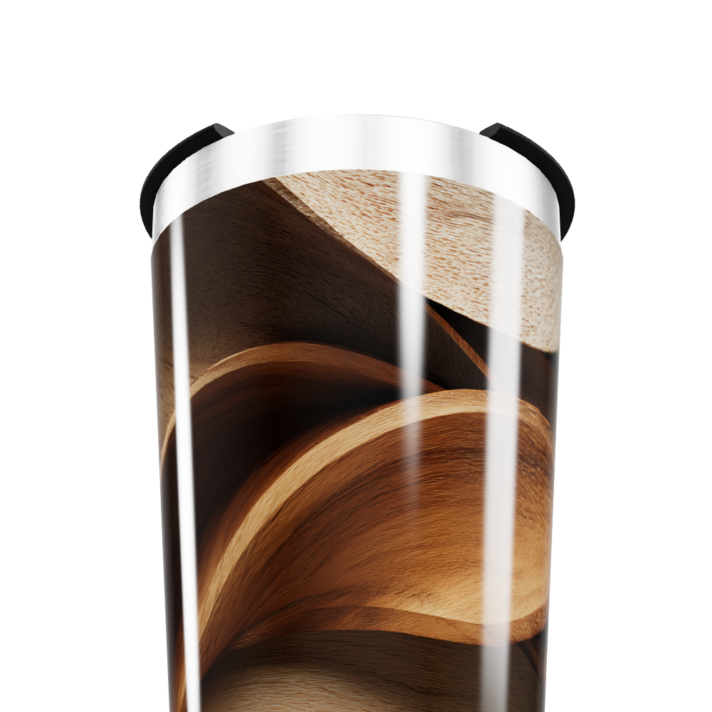 Copo Térmico - Estampa Madeira Aço Inox