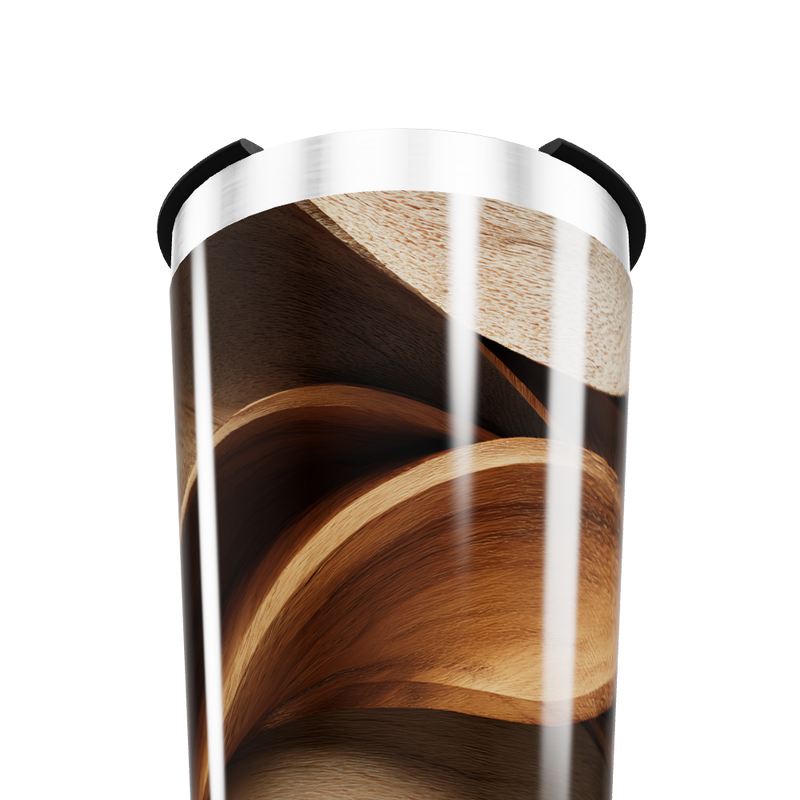 Copo Térmico - Estampa Madeira Aço Inox