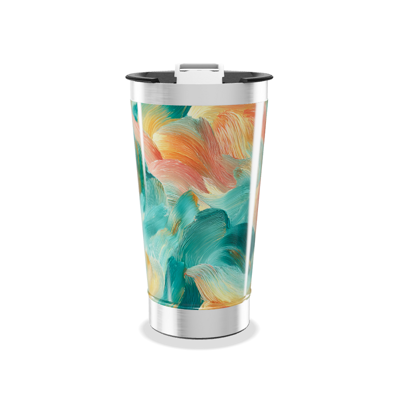 Copo Térmico - Estampa Artística Multicolorida