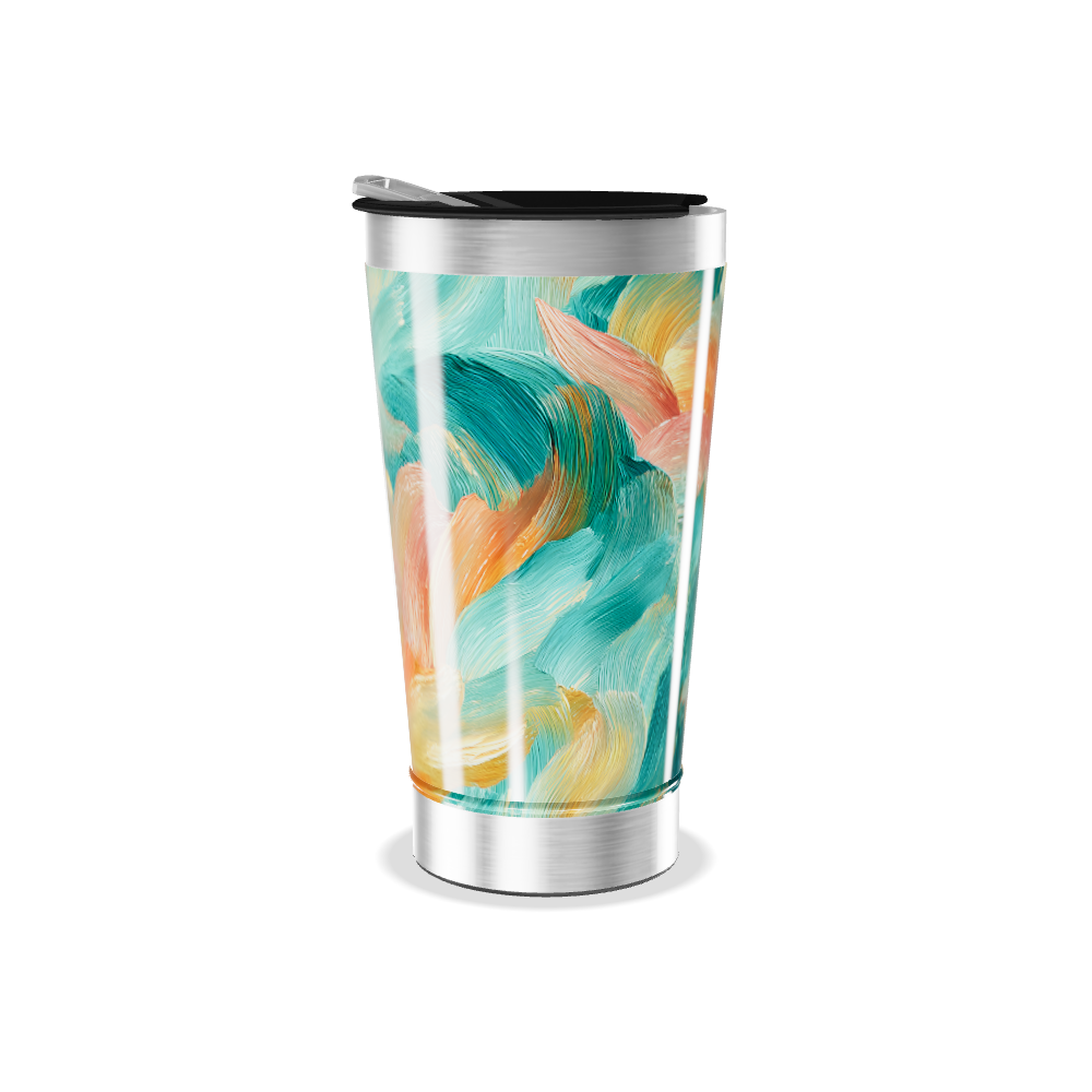 Copo Térmico - Estampa Artística Multicolorida