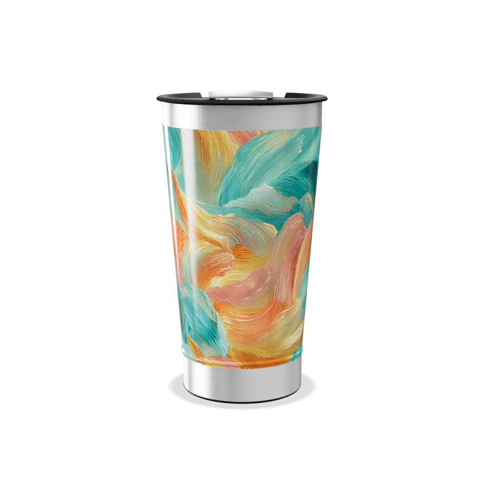 Copo Térmico - Estampa Artística Multicolorida