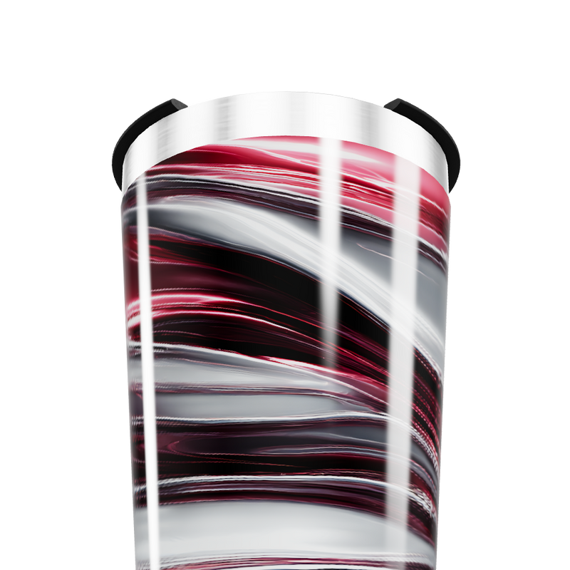 Copo Térmico - Design Ondas Vermelhas