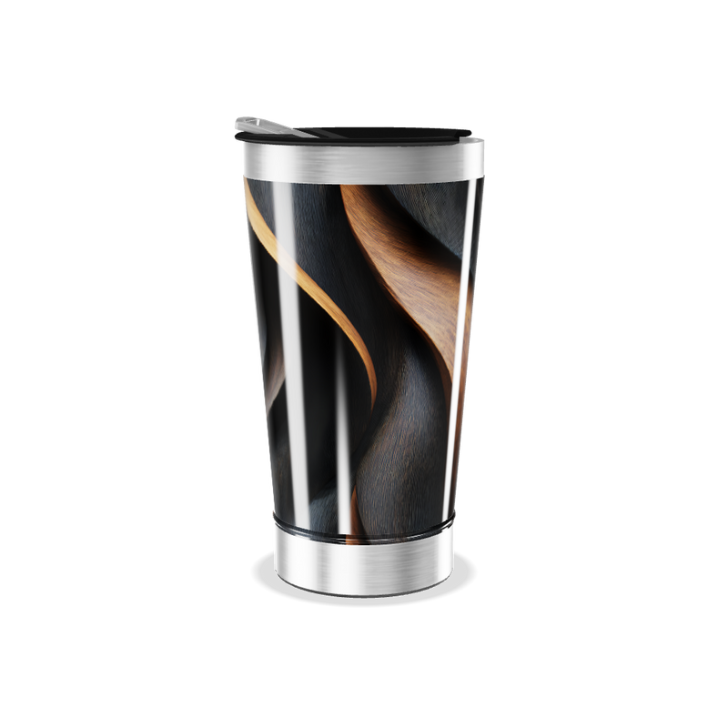 Copo Térmico - Estampa Abstrata Madeira