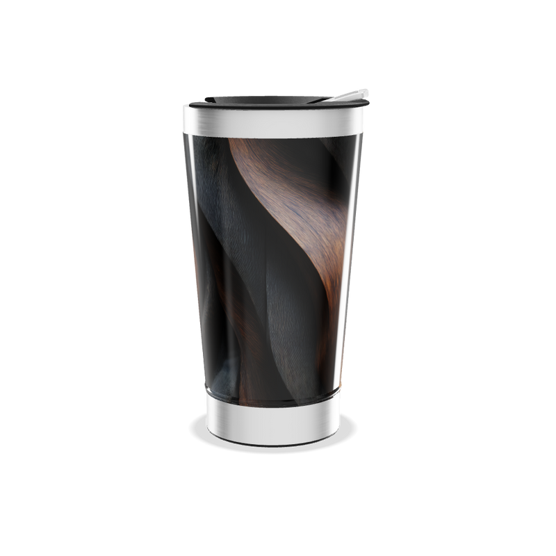 Copo Térmico - Estampa Abstrata Madeira