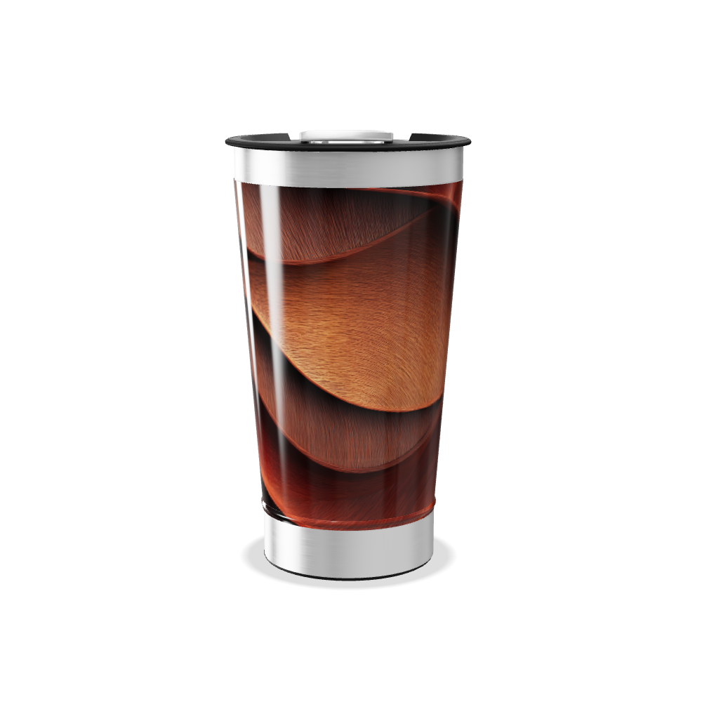Copo Térmico - Estampa Madeira Aço Inox