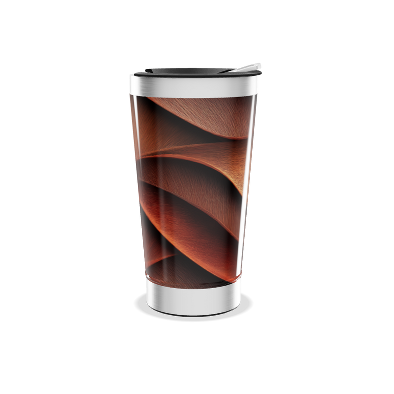 Copo Térmico - Estampa Madeira Aço Inox