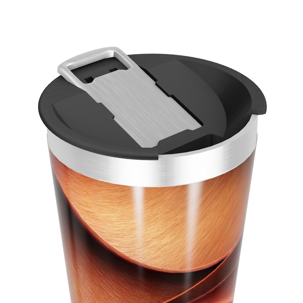 Copo Térmico - Estampa Madeira Aço Inox