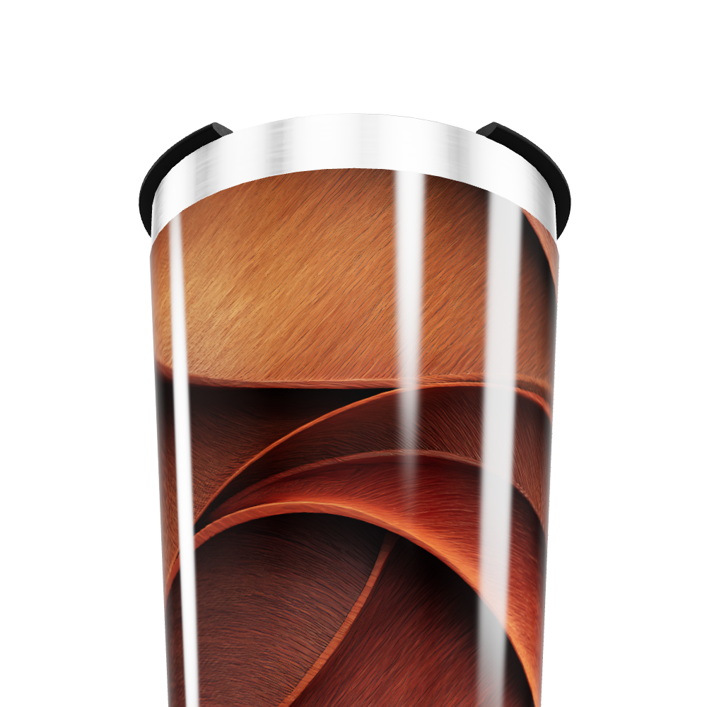 Copo Térmico - Estampa Madeira Aço Inox