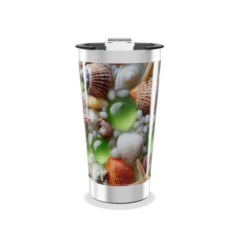 Copo Térmico - Conchas e Pedras Coloridas