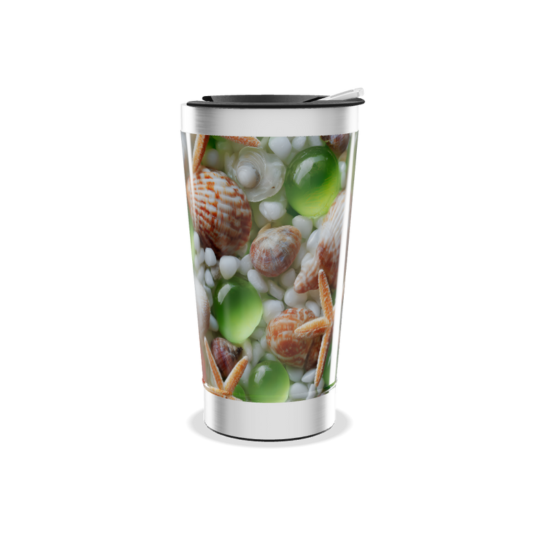 Copo Térmico - Conchas e Pedras Coloridas