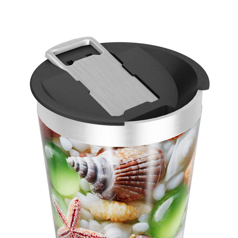 Copo Térmico - Conchas e Pedras Coloridas