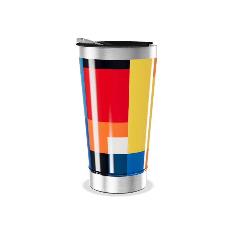 Copo Térmico - Estampa Colorida Geométrica