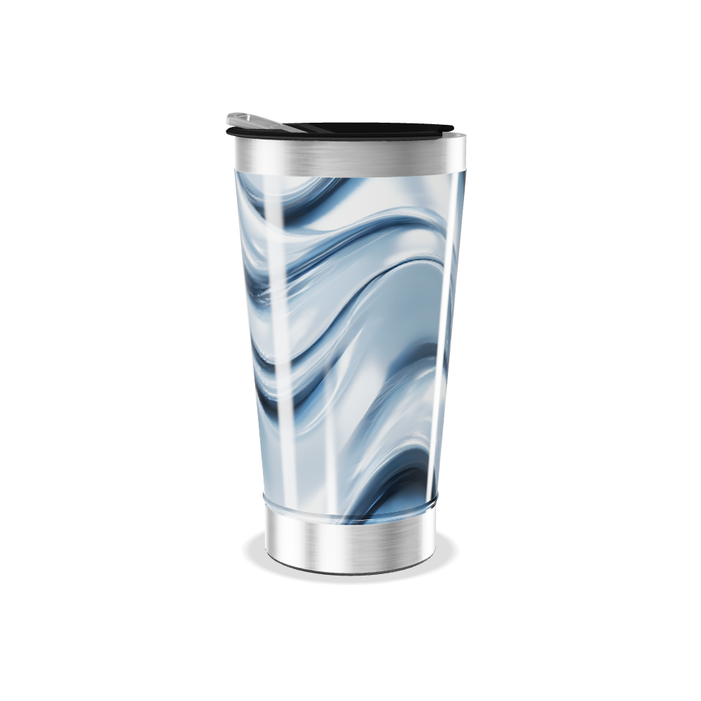 Copo Térmico - Azul Mármore Inox