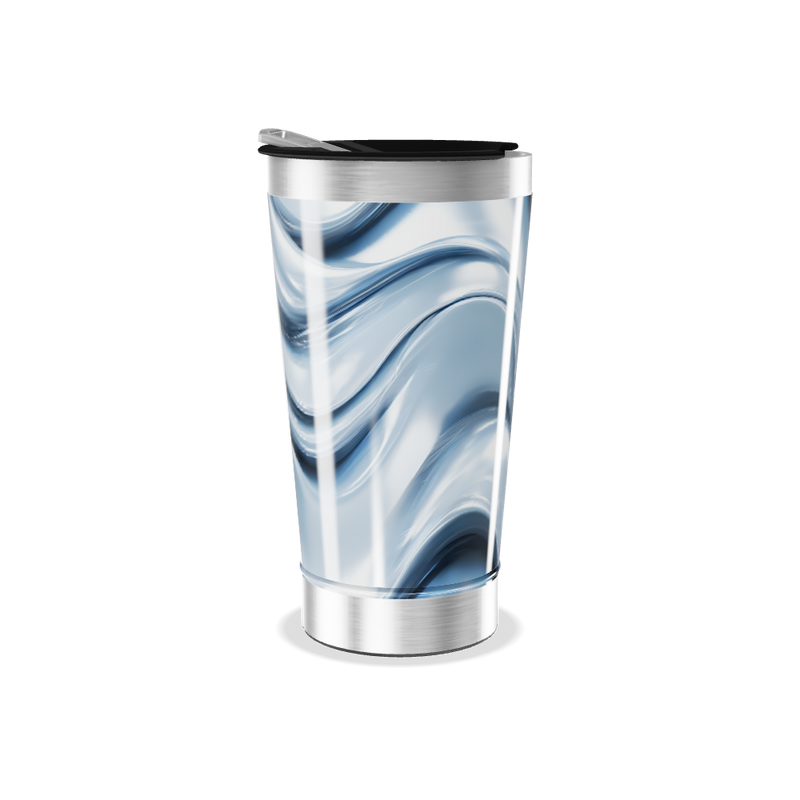 Copo Térmico - Azul Mármore Inox