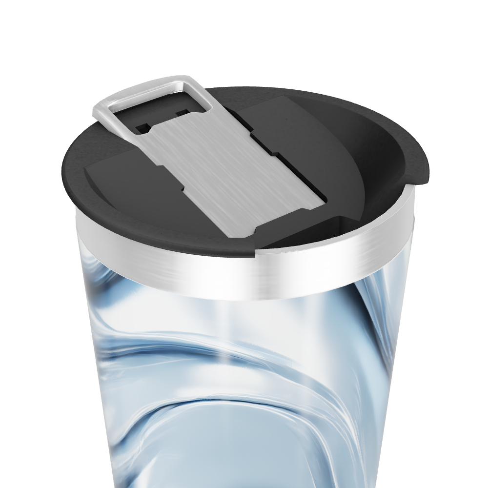 Copo Térmico - Azul Mármore Inox