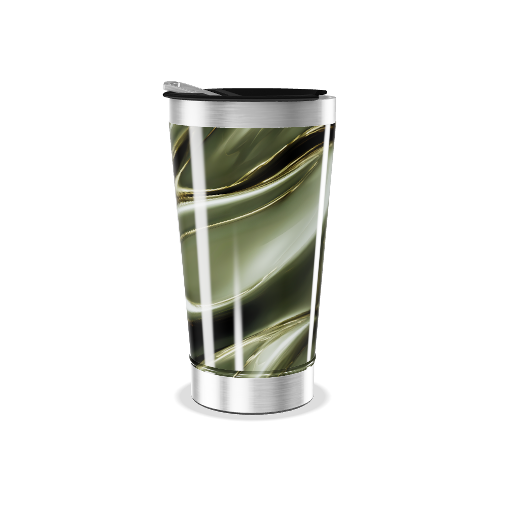 Copo Térmico - Verde Marmorizado Aço Inox