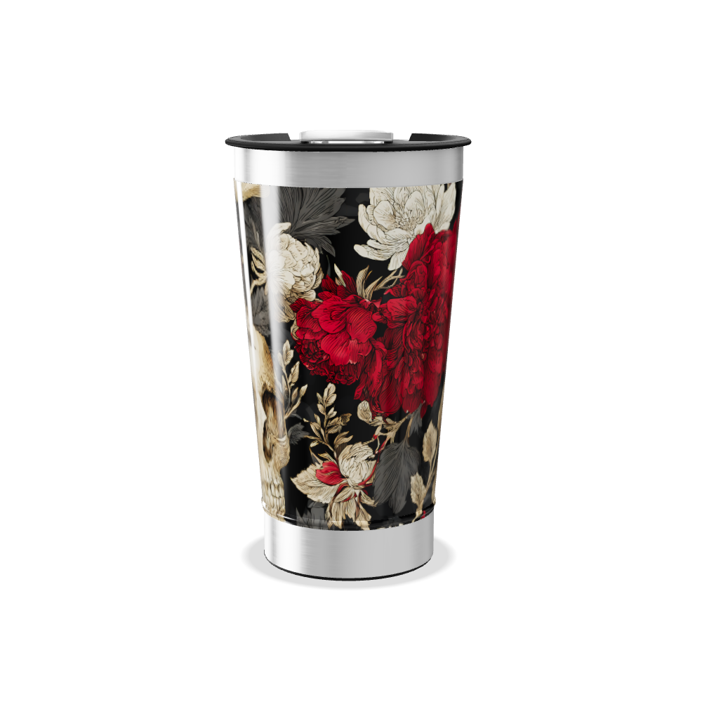 Copo Térmico - Caveira Floral Aço Inox